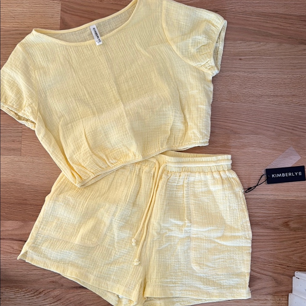 Kimberlys Yellow Casual Two-Piece Set